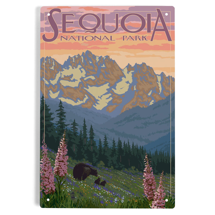 Sequoia National Park, California, Spring Flowers, Metal Signs Metal Lantern Press 