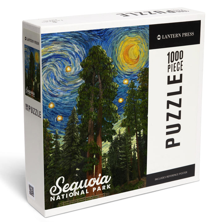 Sequoia National Park, California, Starry Night National Park Series, Jigsaw Puzzle Puzzle Lantern Press 