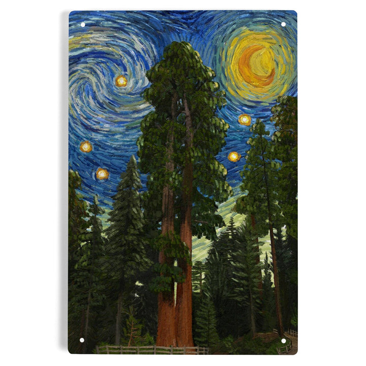 Sequoia National Park, California, Starry Night National Park Series, Metal Signs Metal Lantern Press 