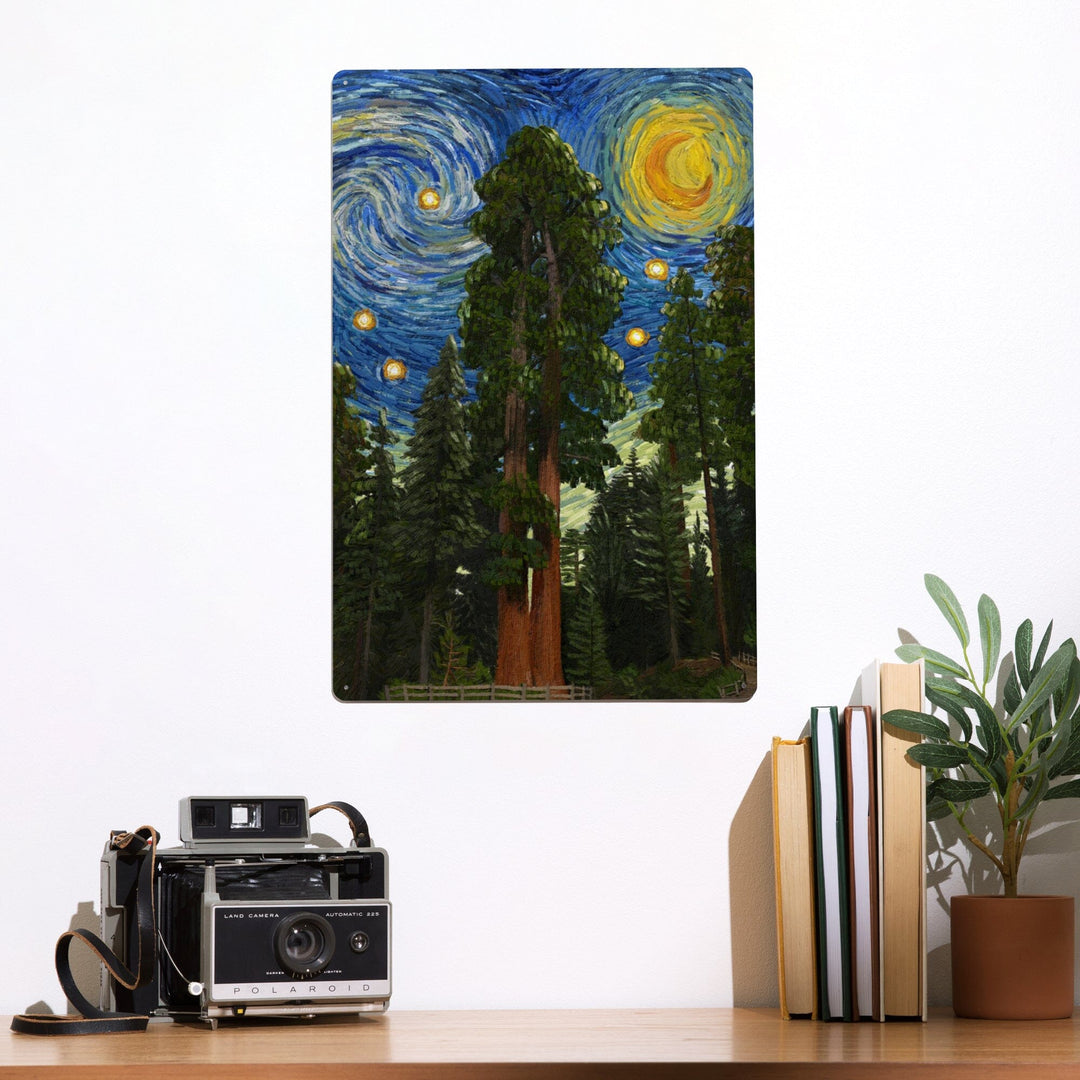 Sequoia National Park, California, Starry Night National Park Series, Metal Signs Metal Lantern Press 