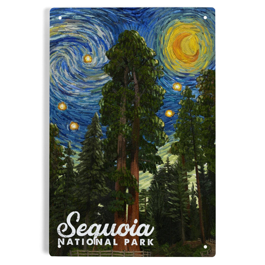 Sequoia National Park, California, Starry Night National Park Series, Metal Signs Metal Lantern Press 