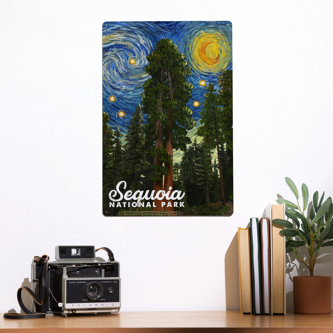 Sequoia National Park, California, Starry Night National Park Series, Metal Signs Metal Lantern Press 