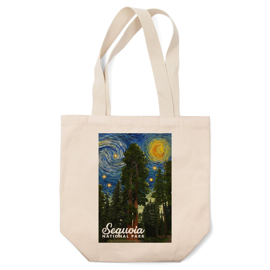 Sequoia National Park, California, Starry Night National Park Series, Tote Bag Totes Lantern Press 