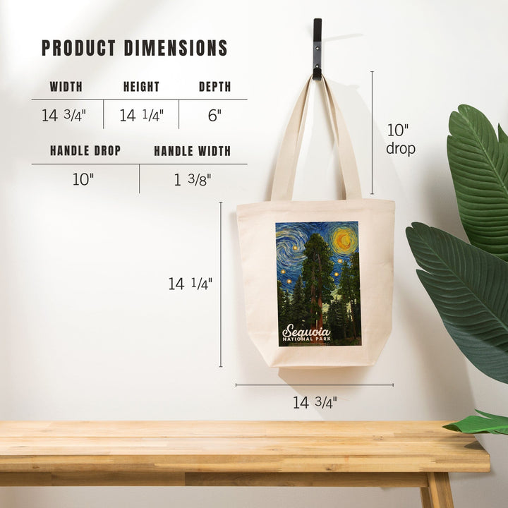 Sequoia National Park, California, Starry Night National Park Series, Tote Bag Totes Lantern Press 