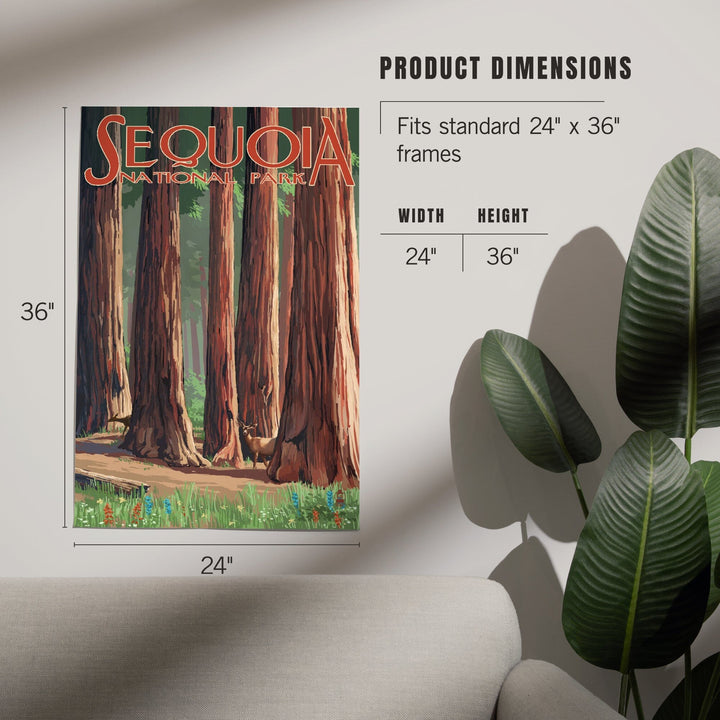 Sequoia National Park, Forest Grove in Spring, Art & Giclee Prints Art Lantern Press 