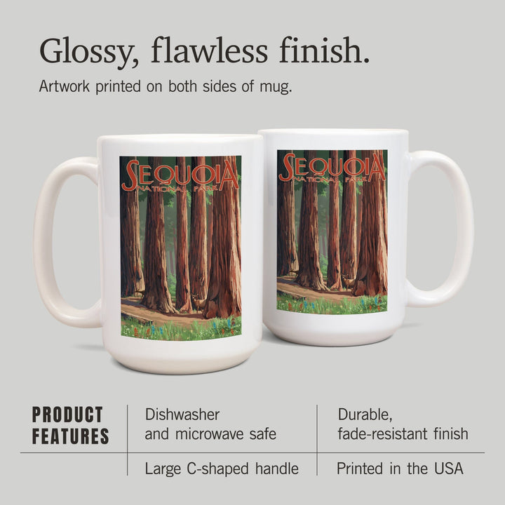 Sequoia National Park, Forest Grove in Spring, Ceramic Mug Mugs Lantern Press 