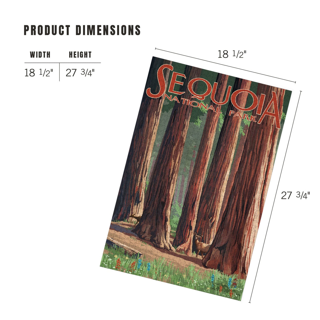 Sequoia National Park, Forest Grove in Spring, Jigsaw Puzzle Puzzle Lantern Press 