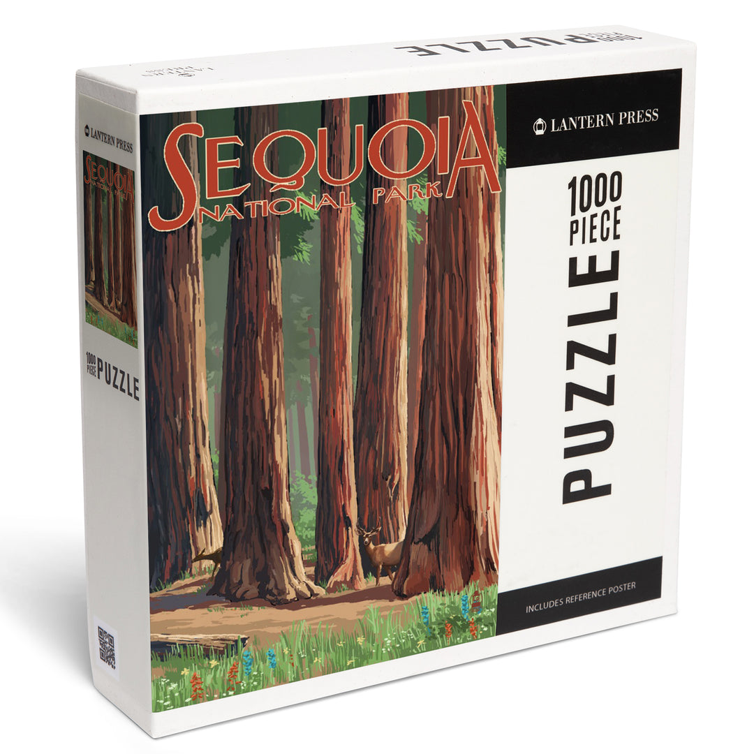 Sequoia National Park, Forest Grove in Spring, Jigsaw Puzzle Puzzle Lantern Press 