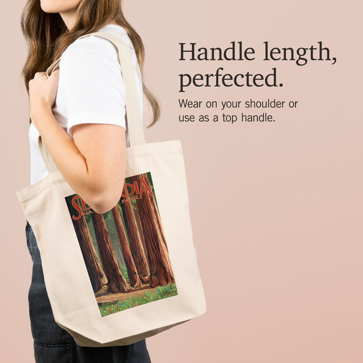 Sequoia National Park, Forest Grove in Spring, Tote Bag Totes Lantern Press 