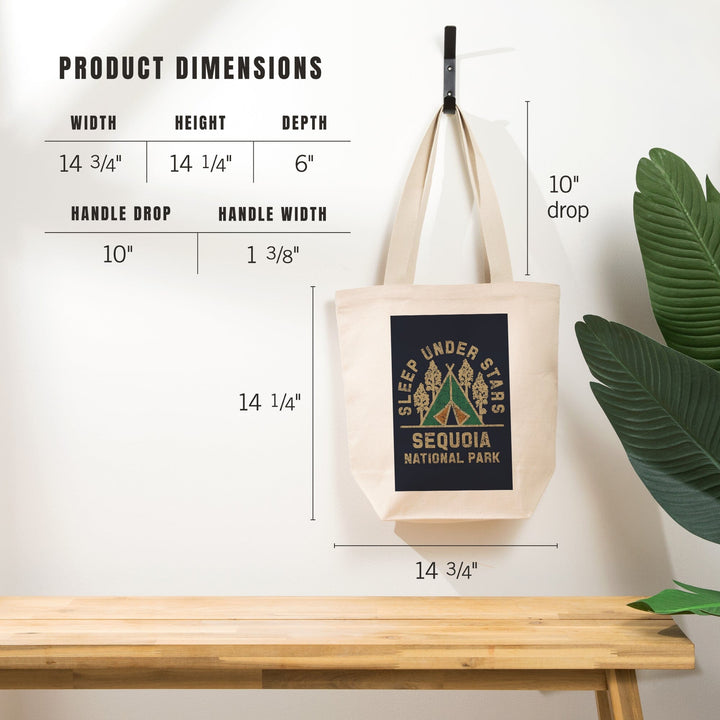Sequoia National Park, Sleep Under the Stars,, Tote Bag Totes Lantern Press 