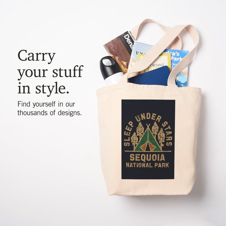Sequoia National Park, Sleep Under the Stars,, Tote Bag Totes Lantern Press 
