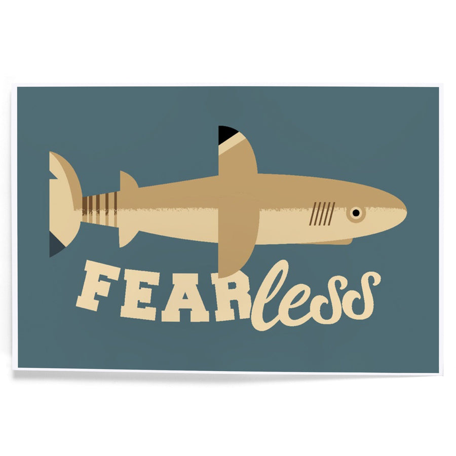 Shark, Geometric, Fearless, Art & Giclee Prints Art Lantern Press 