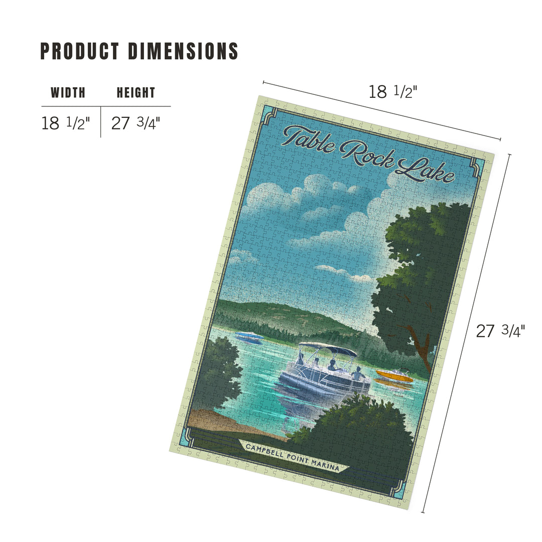 Shell Knob, Missouri, Lithogragh, Table Rock Lake, Jigsaw Puzzle Puzzle Lantern Press 