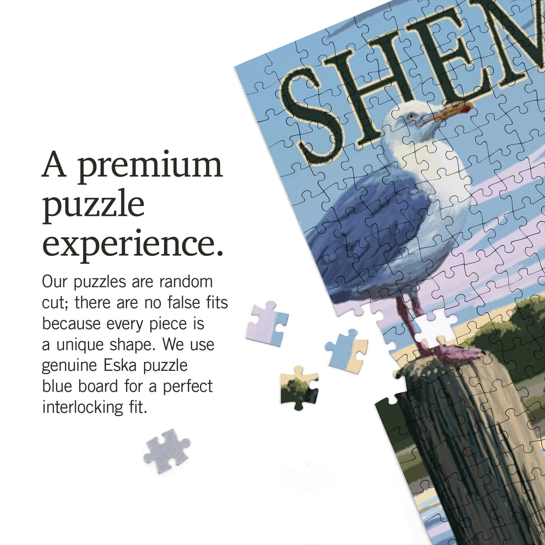 Shem Creek, South Carolina, Blue Crab and Oysters on Dock, Jigsaw Puzzle Puzzle Lantern Press 