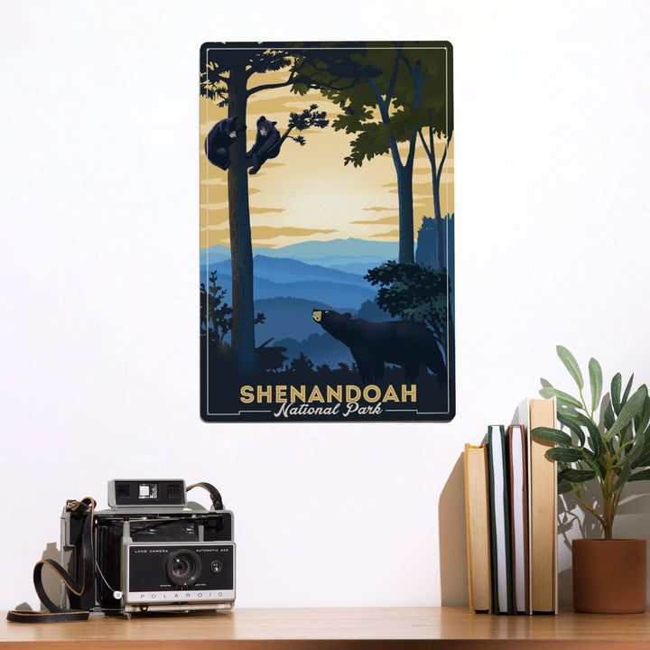 Shenandoah National Park, Black Bears, Lithograph, Metal Signs Metal Lantern Press 