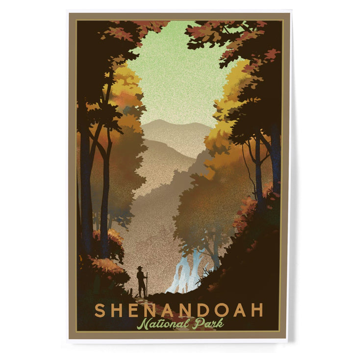 Shenandoah National Park, Falls, Lithograph, Art & Giclee Prints Art Lantern Press 