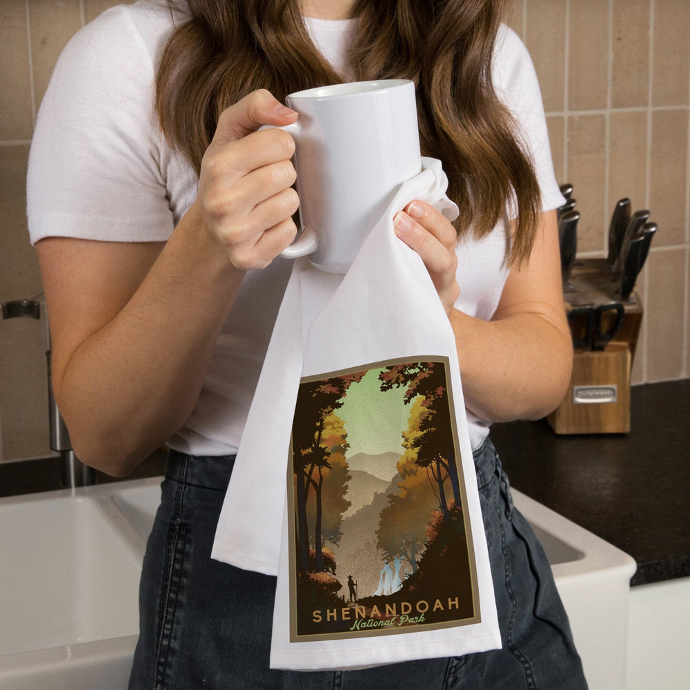 Shenandoah National Park, Falls, Lithograph, Jigsaw Puzzle Kitchen Lantern Press 