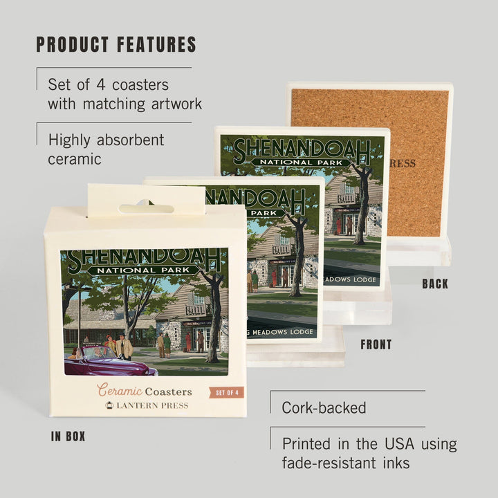 Shenandoah National Park, Virginia, Big Meadows Lodge, Coasters Coasters Lantern Press 