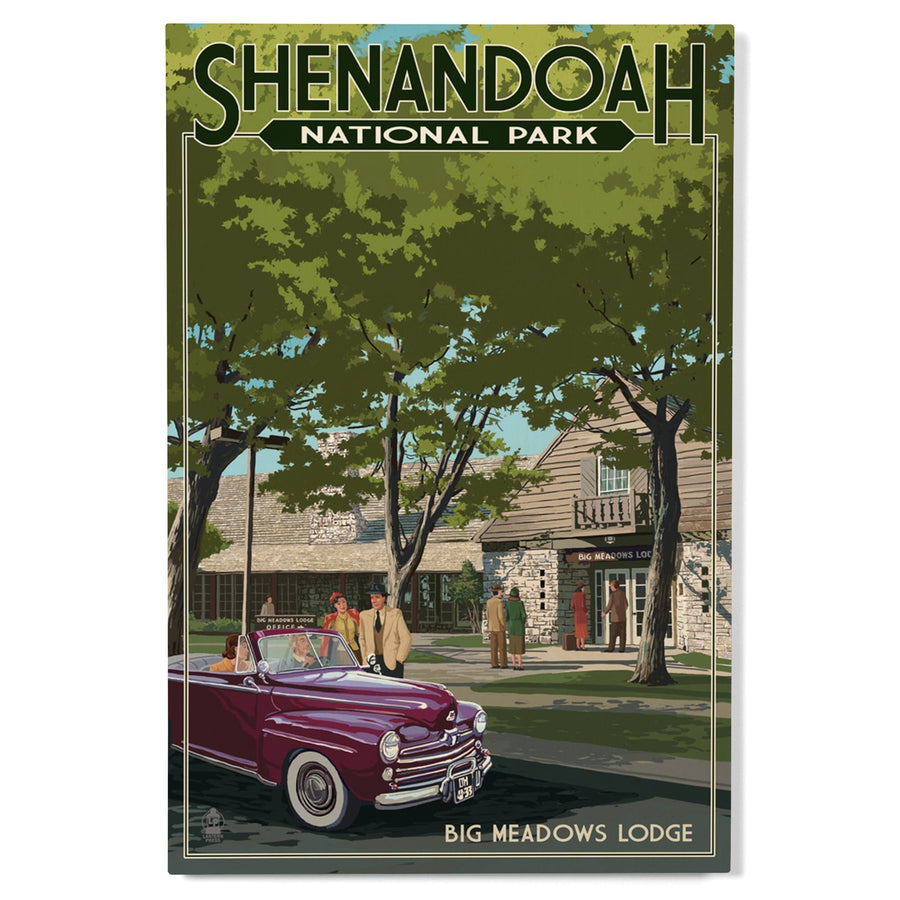 Shenandoah National Park, Virginia, Big Meadows Lodge, Wood Signs and Postcards Wood Lantern Press 