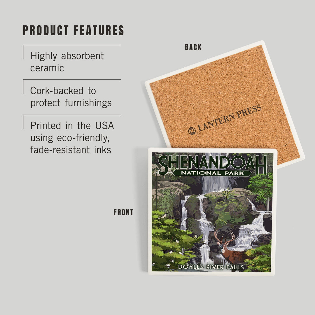 Shenandoah National Park, Virginia, Doyles River Falls, Coasters Coasters Lantern Press 