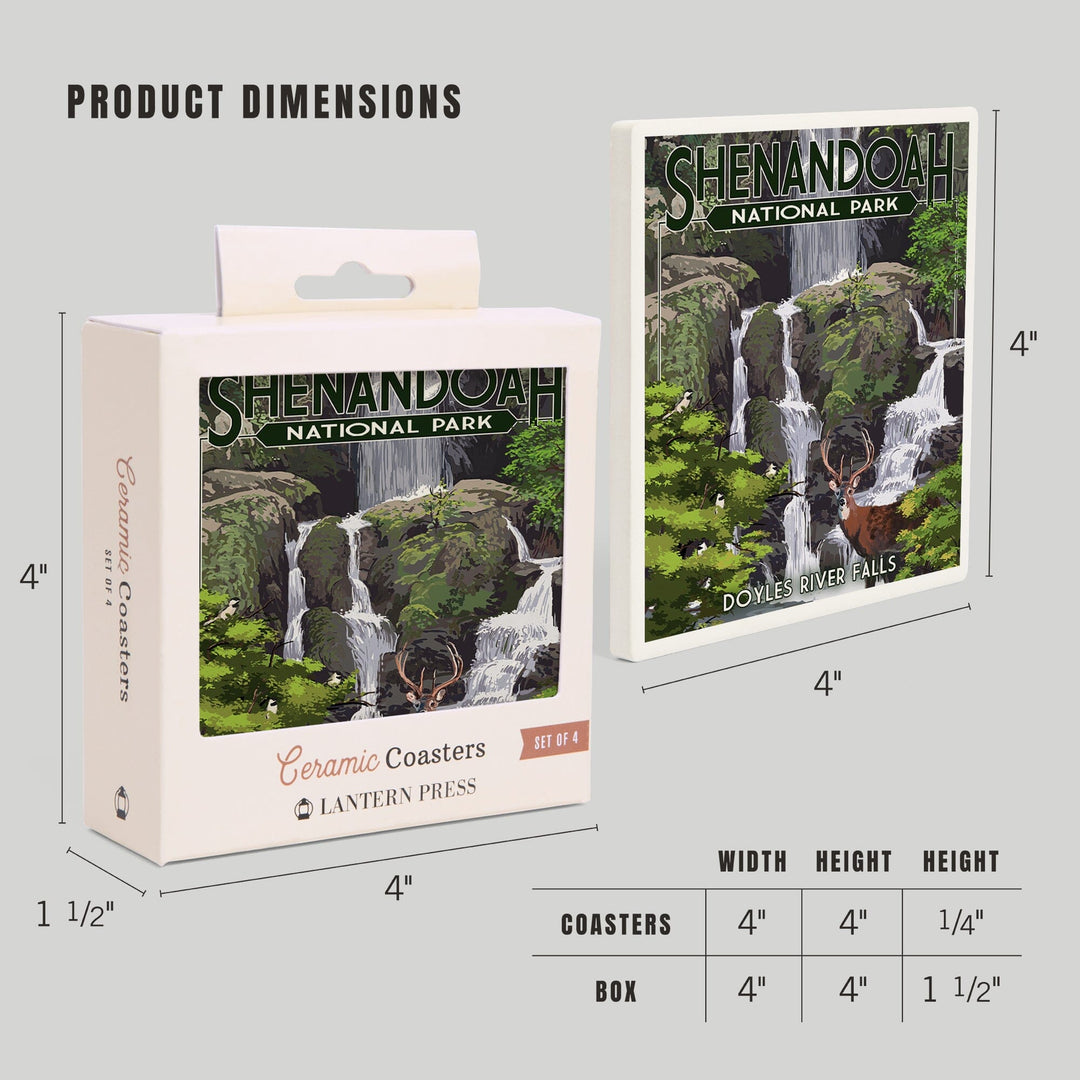 Shenandoah National Park, Virginia, Doyles River Falls, Coasters Coasters Lantern Press 