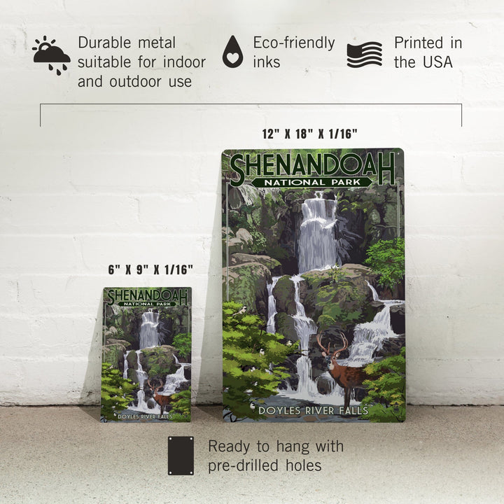 Shenandoah National Park, Virginia, Doyles River Falls, Metal Signs Metal Lantern Press 