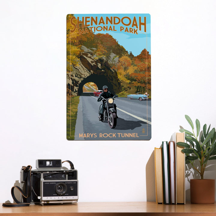 Shenandoah National Park, Virginia, Marys Rock Tunnel Motorcycle, Metal Signs Metal Lantern Press 