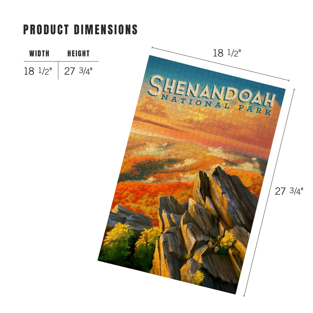 Shenandoah National Park, Virginia, Oil Painting, Jigsaw Puzzle Puzzle Lantern Press 