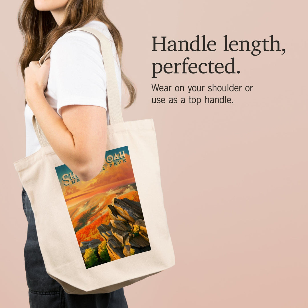 Shenandoah National Park, Virginia, Oil Painting, Lantern Press Artwork, Tote Bag Totes Lantern Press 