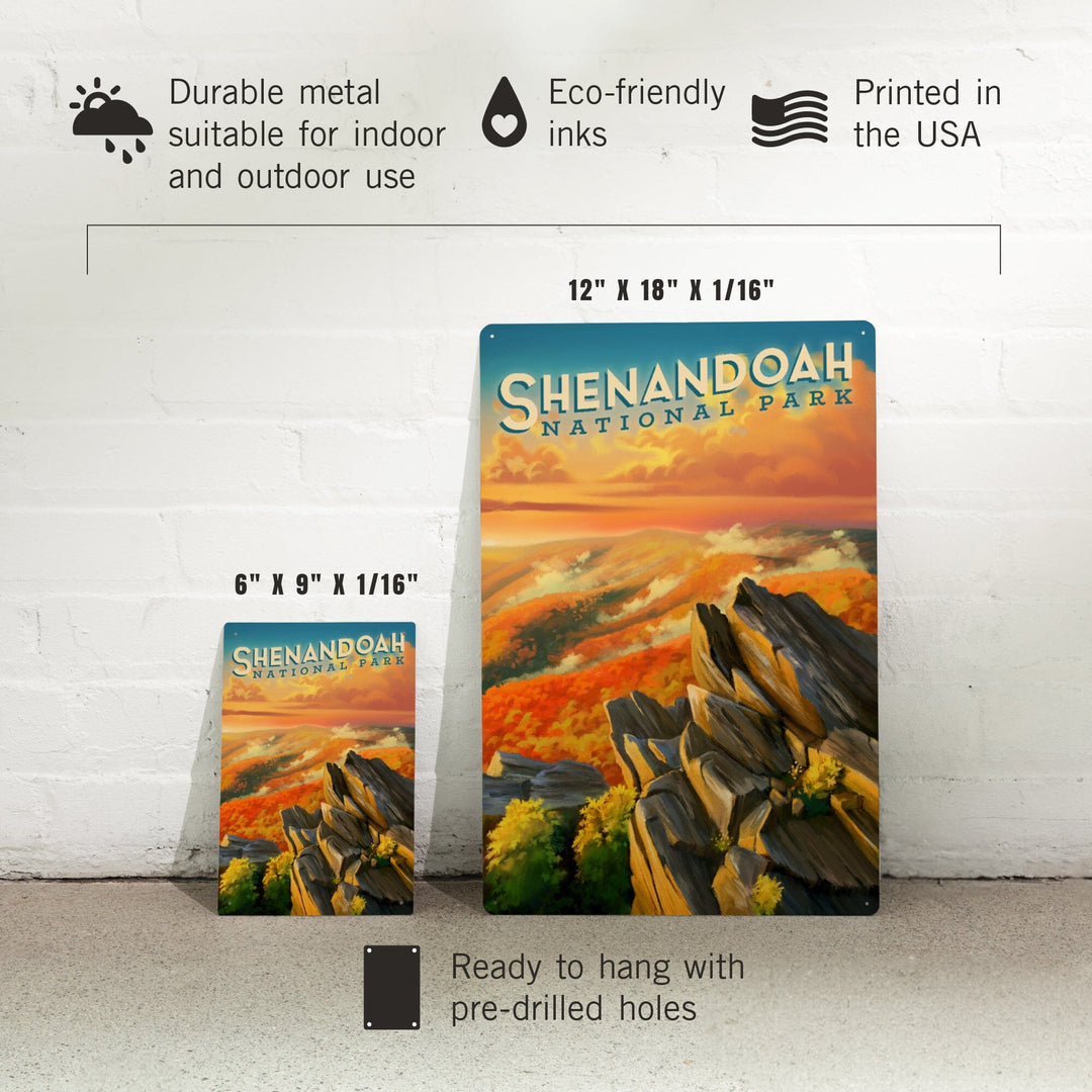 Shenandoah National Park, Virginia, Oil Painting, Metal Signs Metal Lantern Press 