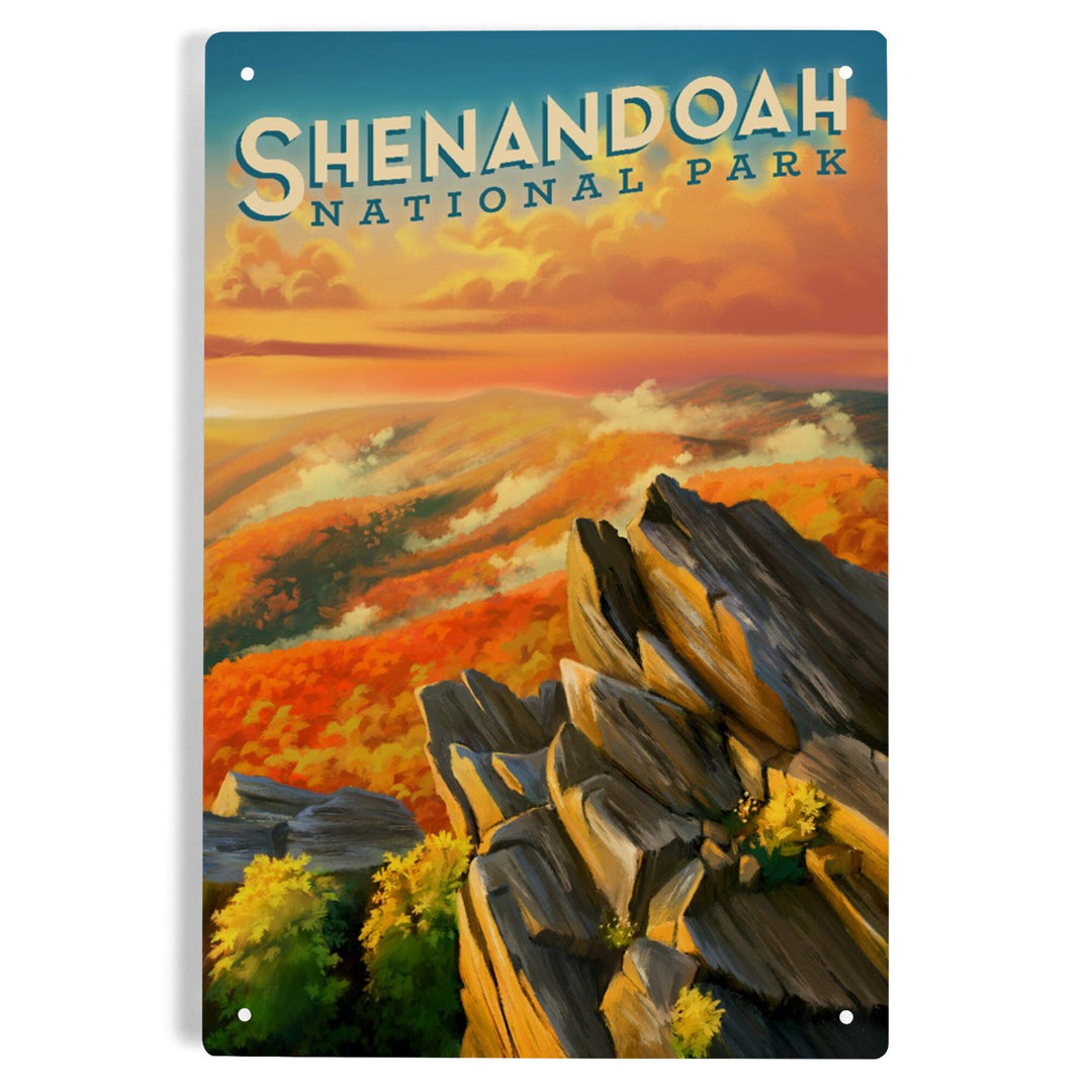 Shenandoah National Park, Virginia, Oil Painting, Metal Signs Metal Lantern Press 