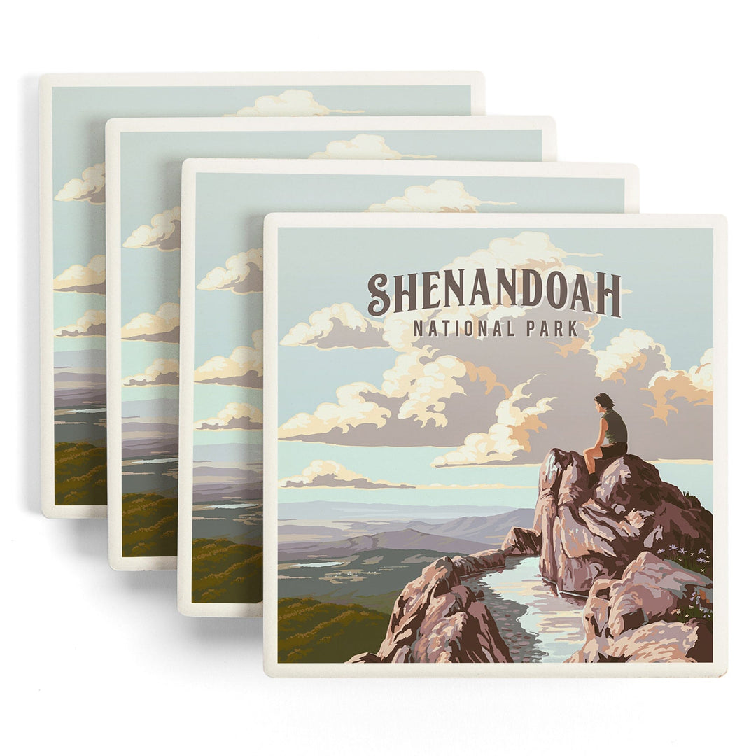 Shenandoah National Park, Virginia, Painterly National Park Series, Coasters Coasters Lantern Press 