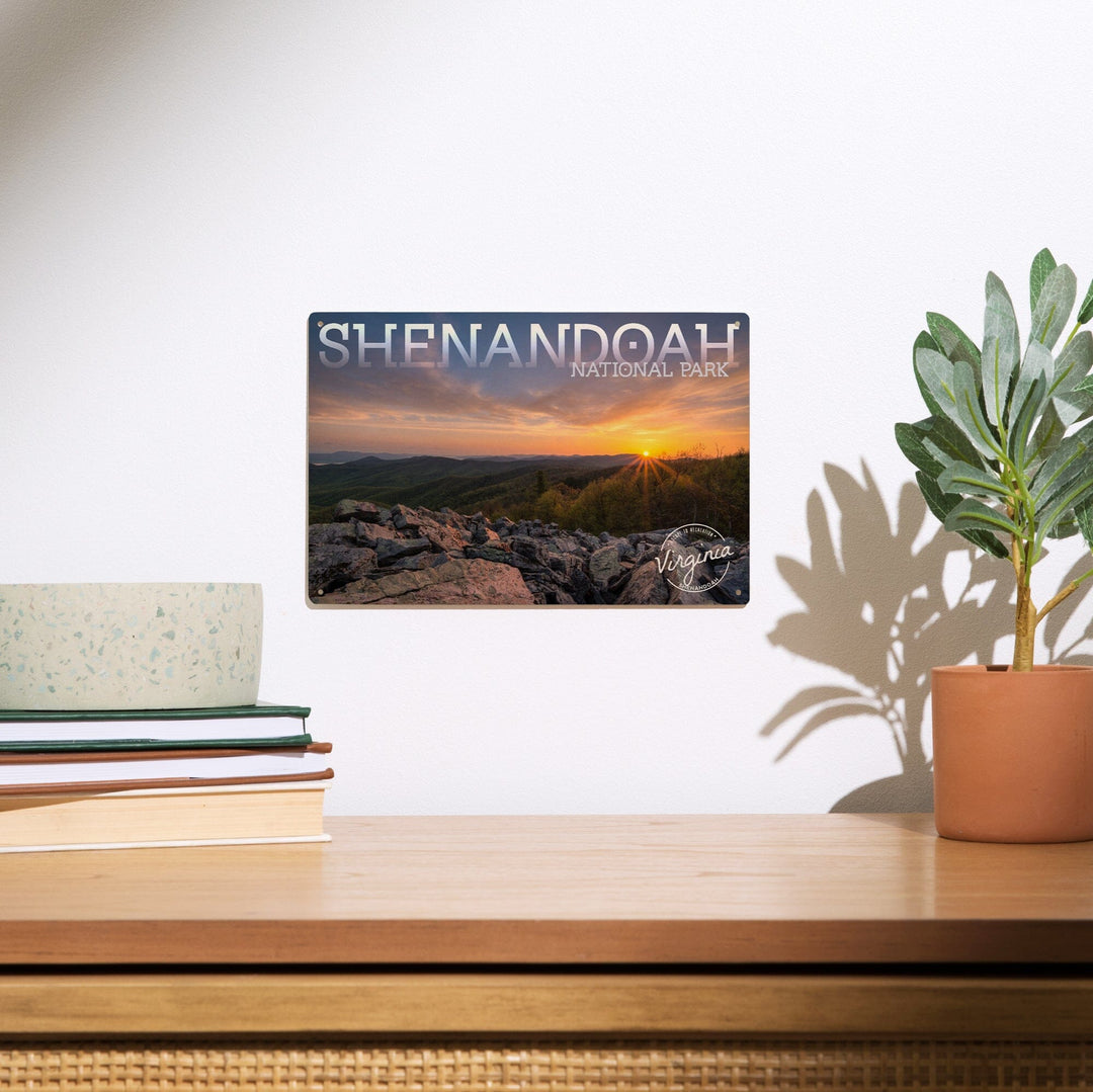 Shenandoah National Park, Virginia, Purple Sunset, Lantern Press Photography, Wood Signs and Postcards Wood Lantern Press 