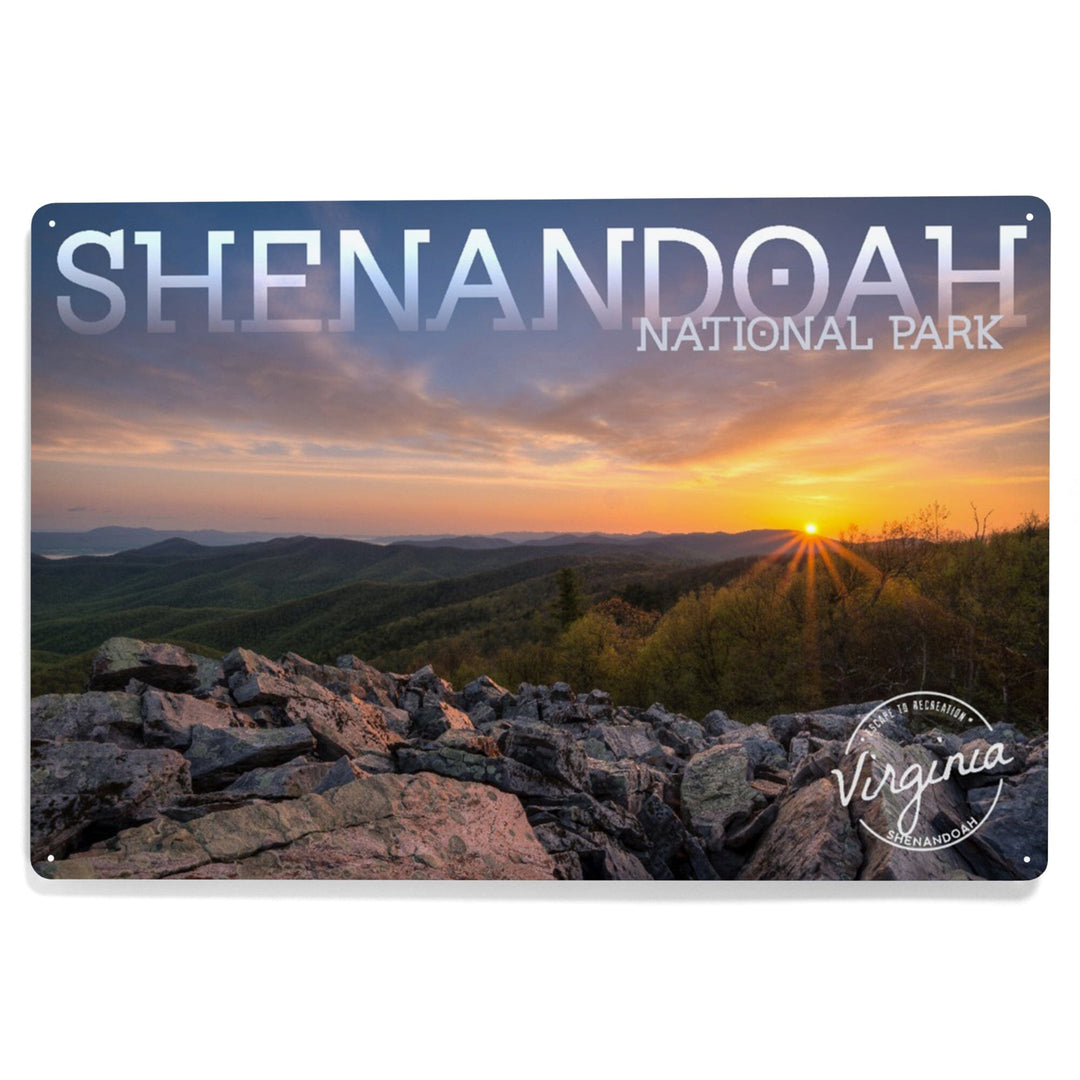 Shenandoah National Park, Virginia, Purple Sunset, Metal Signs Metal Lantern Press 