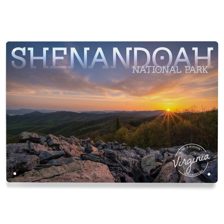 Shenandoah National Park, Virginia, Purple Sunset, Metal Signs Metal Lantern Press 