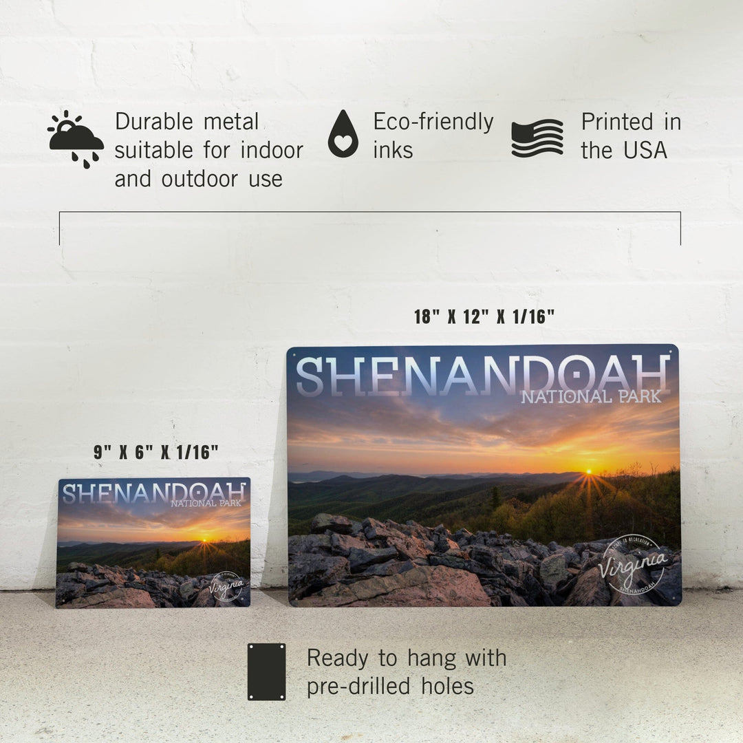 Shenandoah National Park, Virginia, Purple Sunset, Metal Signs Metal Lantern Press 