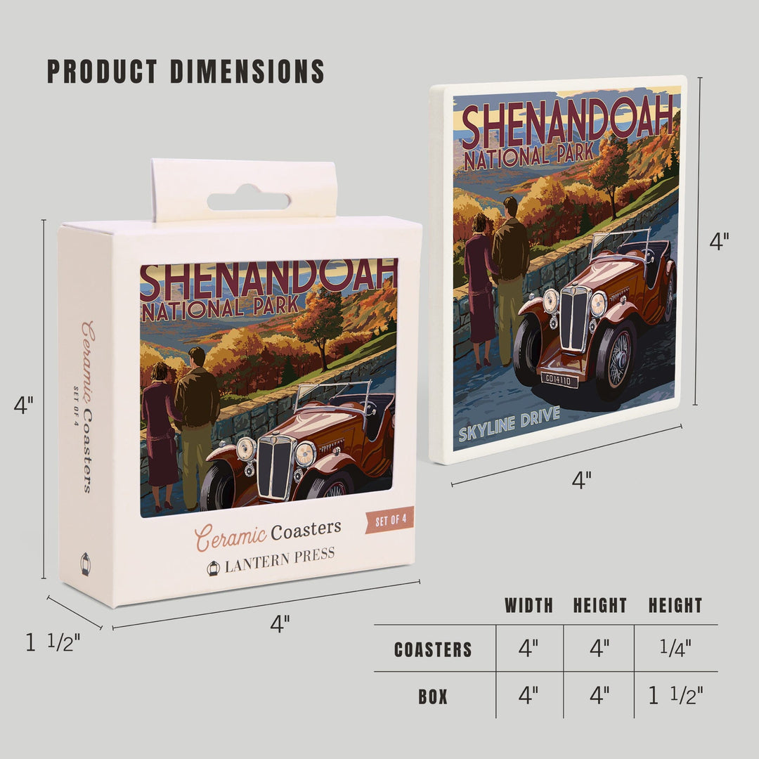 Shenandoah National Park, Virginia, Skyline Drive, Coasters Coasters Lantern Press 