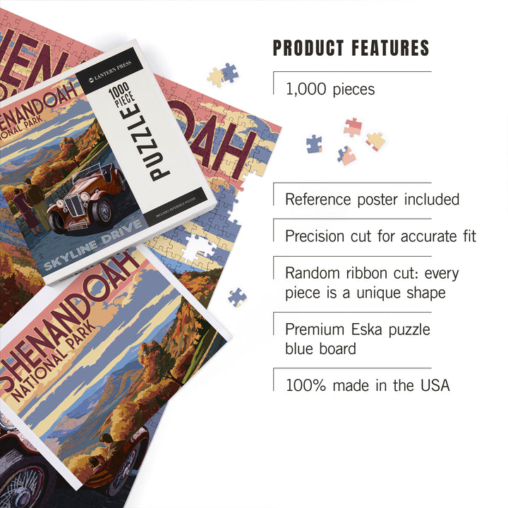 Shenandoah National Park, Virginia, Skyline Drive, Jigsaw Puzzle Puzzle Lantern Press 