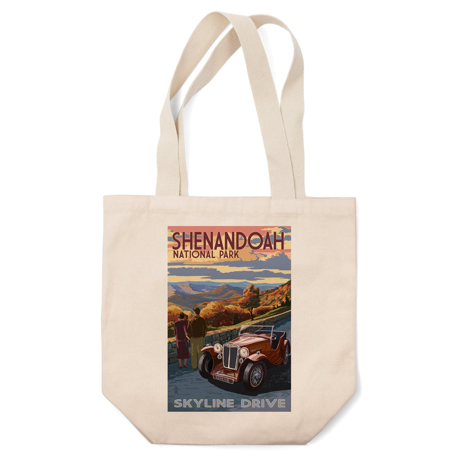 Shenandoah National Park, Virginia, Skyline Drive, Lantern Press Artwork, Tote Bag Totes Lantern Press 