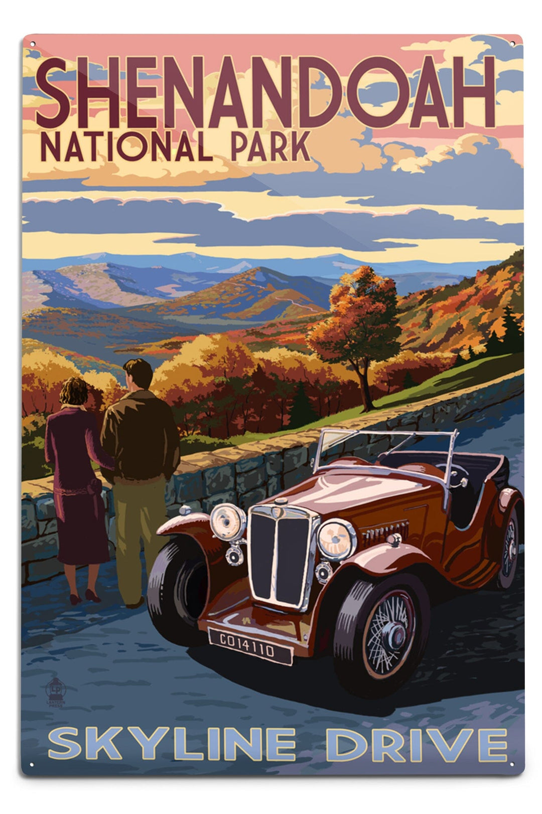 Shenandoah National Park, Virginia, Skyline Drive, Metal Signs Metal Lantern Press 12x18 Metal Sign 