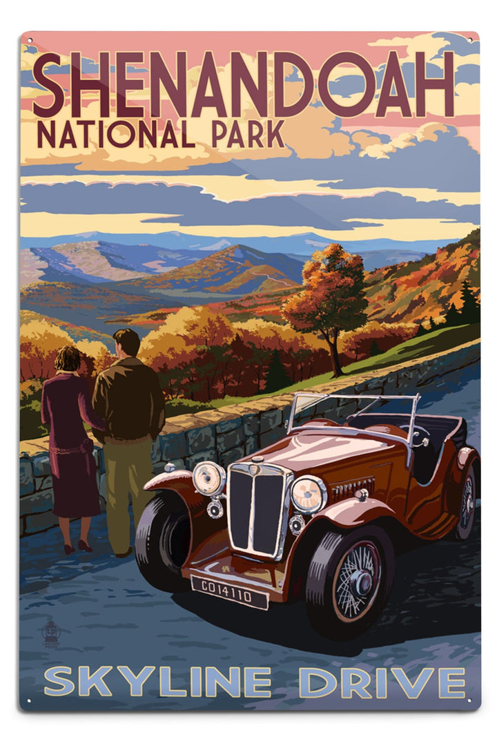 Shenandoah National Park, Virginia, Skyline Drive, Metal Signs Metal Lantern Press 12x18 Metal Sign 