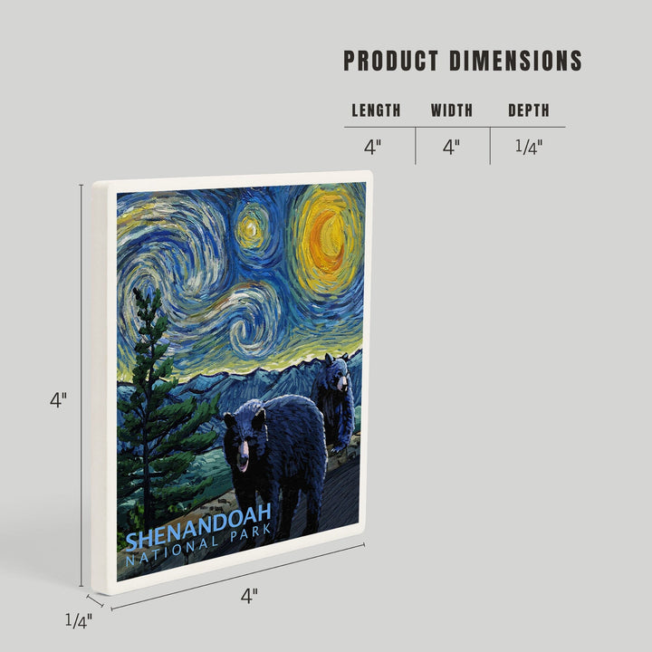 Shenandoah National Park, Virginia, Starry Night National Park Series, Coasters Coasters Lantern Press 