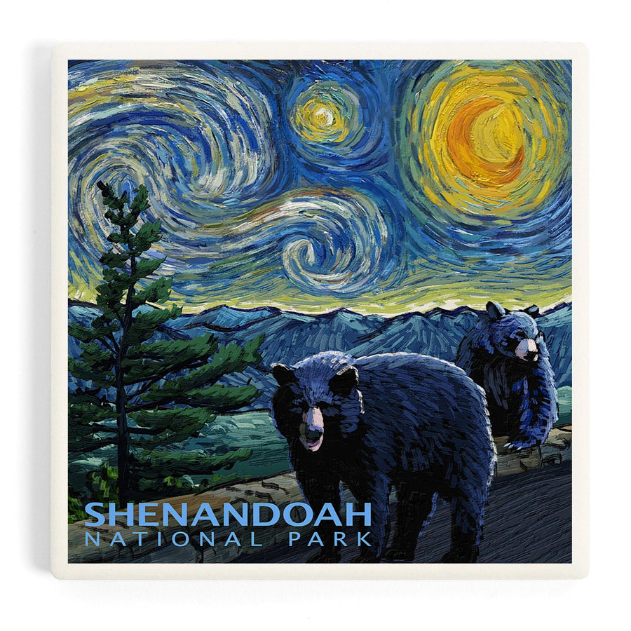 Shenandoah National Park, Virginia, Starry Night National Park Series, Coasters Coasters Lantern Press 