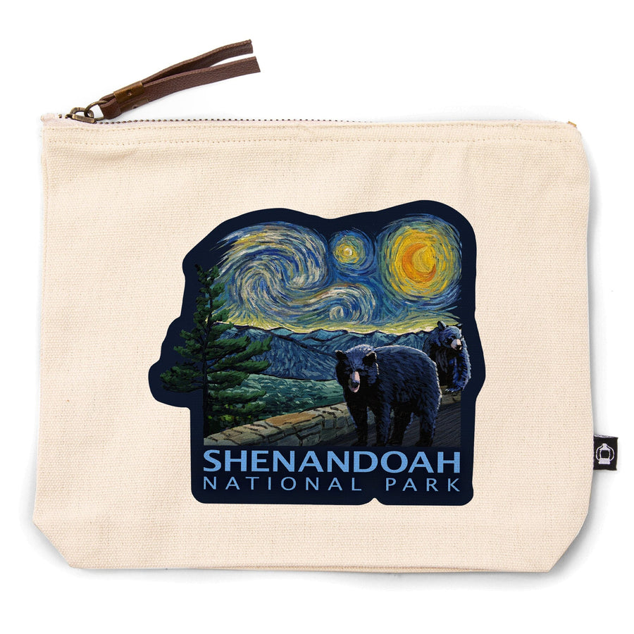 Shenandoah National Park, Virginia, Starry Night National Park Series, Contour, Accessory Go Bag Totes Lantern Press 