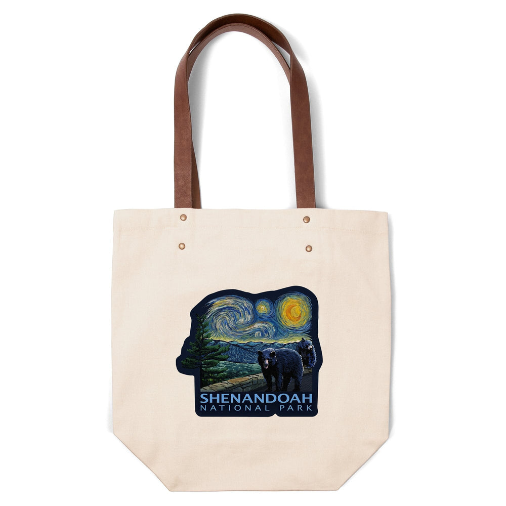 Shenandoah National Park, Virginia, Starry Night National Park Series, Contour, Accessory Go Bag Totes Lantern Press 