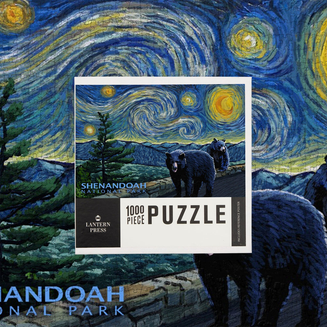 Shenandoah National Park, Virginia, Starry Night National Park Series, Jigsaw Puzzle Puzzle Lantern Press 