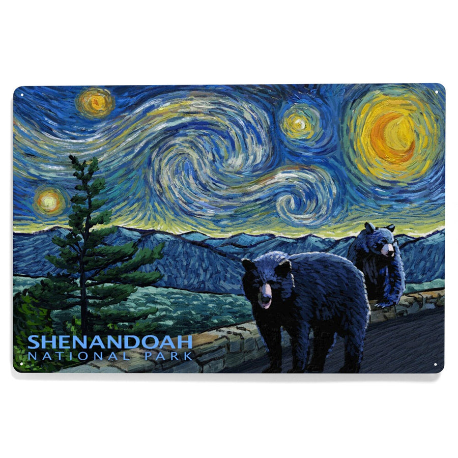 Shenandoah National Park, Virginia, Starry Night National Park Series, Metal Signs Metal Lantern Press 