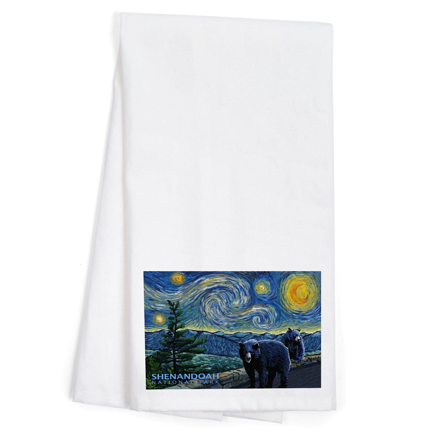 Shenandoah National Park, Virginia, Starry Night National Park Series, Organic Cotton Kitchen Tea Towels Kitchen Lantern Press 