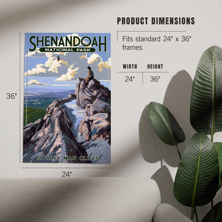 Shenandoah National Park, Virginia, Stony Man Cliffs View, Art & Giclee Prints Art Lantern Press 