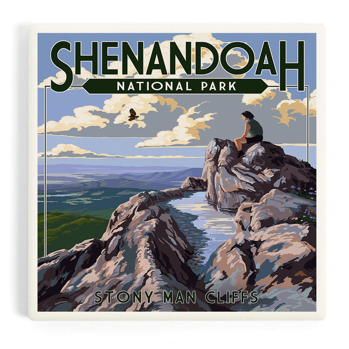 Shenandoah National Park, Virginia, Stony Man Cliffs View, Coasters Coasters Lantern Press 